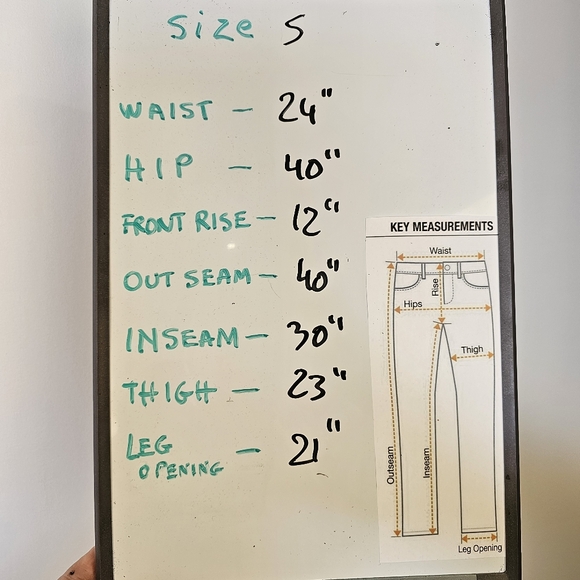 Black 4-way stretch thick knit wide leg pants size S US - Picture 5 of 5